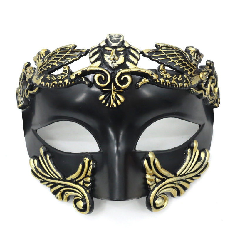 Estilo explosivo transfronterizo, fiesta de bar, fiesta de carnaval, accesorios de fiesta de Halloween, máscara de hombre de estilo romano retro de alta gama