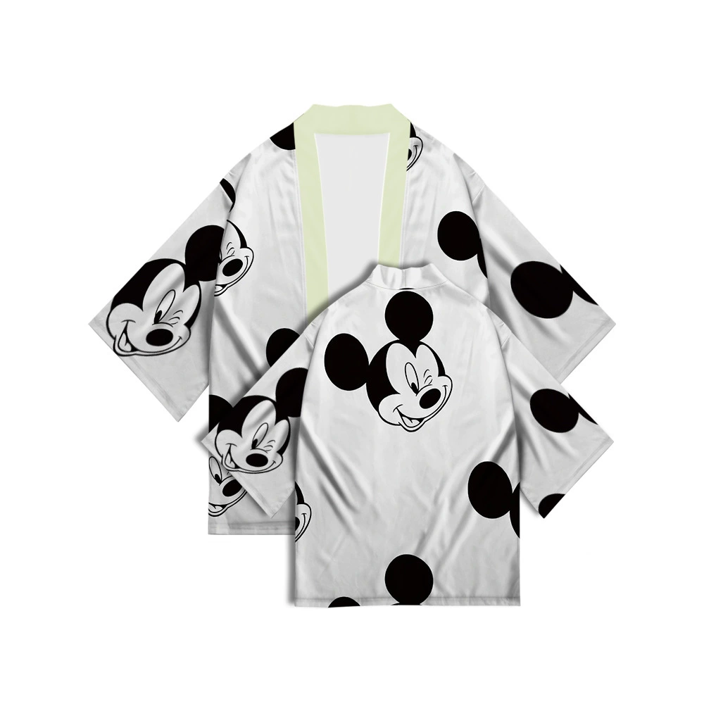 2024 new cross-border Amazon Mickey Mouse quick-drying digital printing moisture-wicking fun casual kimono