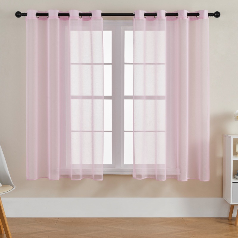 Ventanas transparentes de color sólido Dorry Twill cortinas de lona de dormitorio ventanas flotantes de balcón Amazon comercio exterior productos terminados ventanas al por mayor