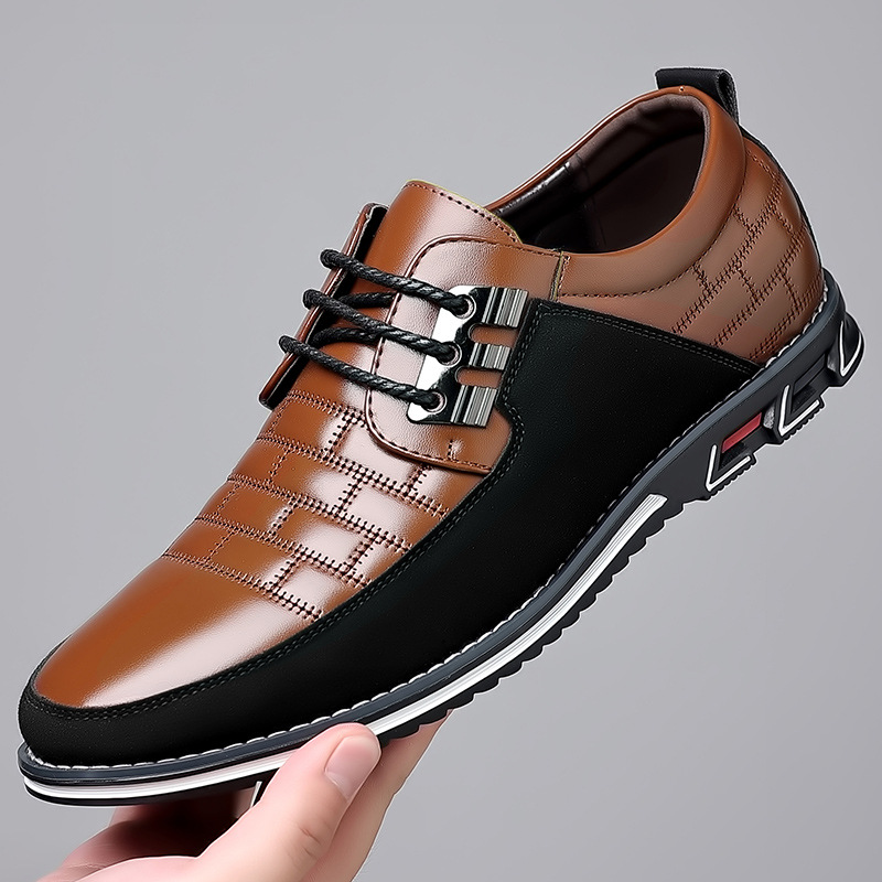 Mildon 9906 cross-border 5-color large size casual leather shoes men's shoes OPP bag packaging without shoe box 38-52 yards in stock