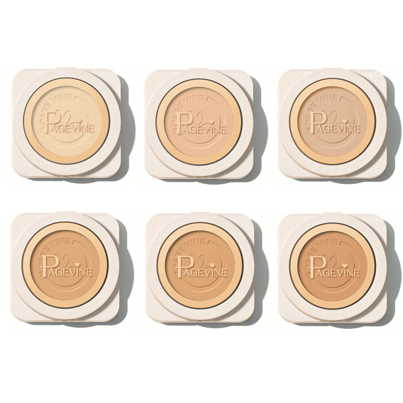 PAGE VINE transfronterizo polvo de maquillaje seco y húmedo, impermeable y antitranspiración, no se pega, no se quita, maquillaje, comercio exterior