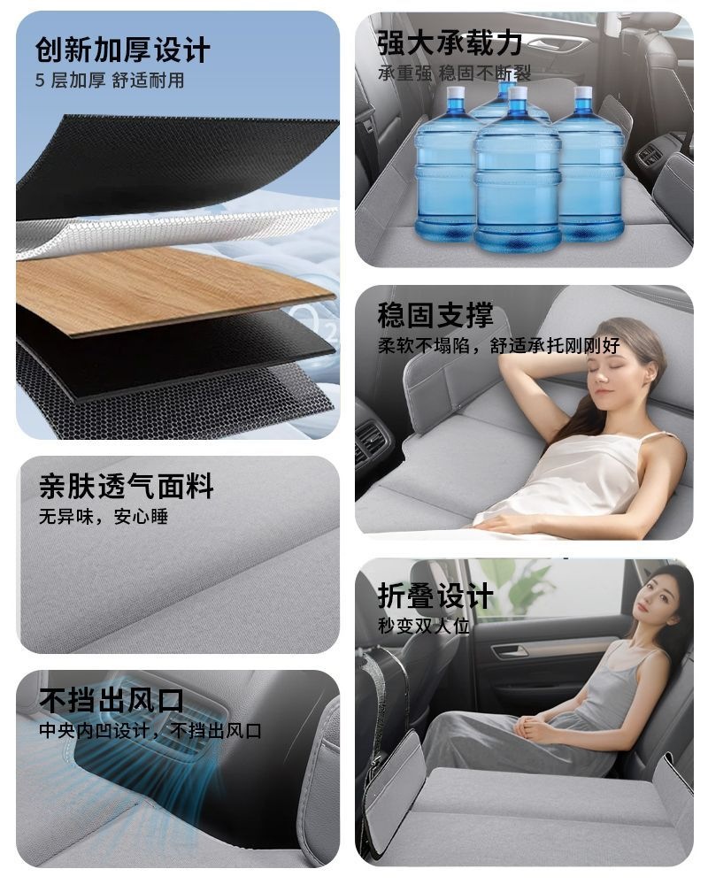 Suitable for Zeekr 7X car mattress, car rear seat sleeping pad, foldable inflatable bed for sleeping in the car