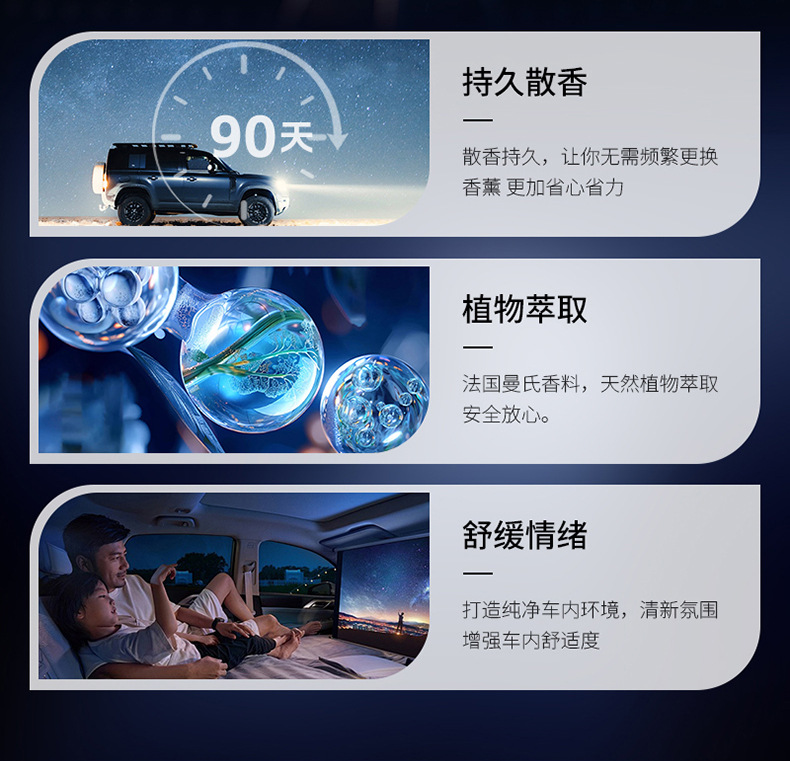 Car-mounted solid fragrance balm, high-end decoration, long-lasting fragrance, odor eliminator, air freshener, direct shipment from the source factory