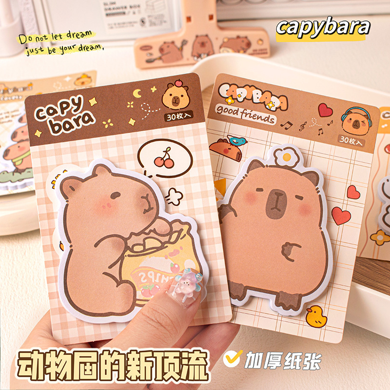 MOKA Magical Card Capibara serie de notas pastillas ins viento de alto valor facial papel de notas de estilo pegatinas de cuentas de mano de estudiantes