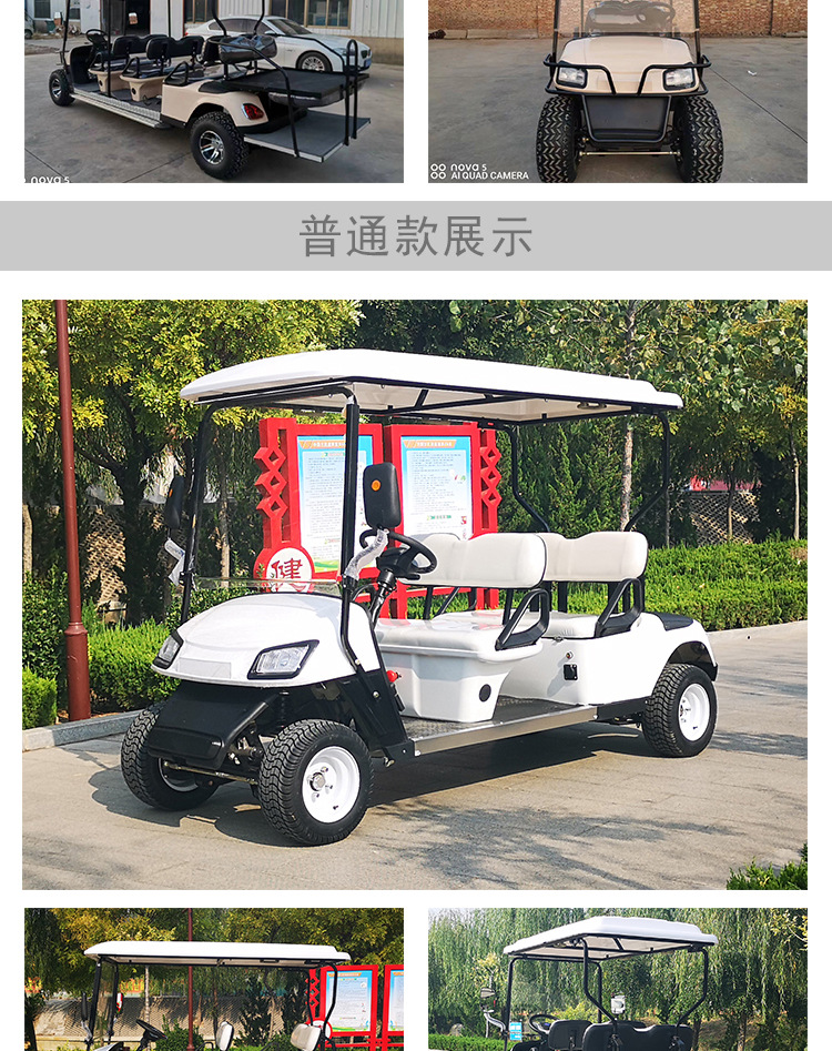 Electric Golf Carts for B&Bs, Resorts, Reception Areas, Factories, Tourist Attractions, and Airport Shuttles; Electric Sightseeing Vehicles