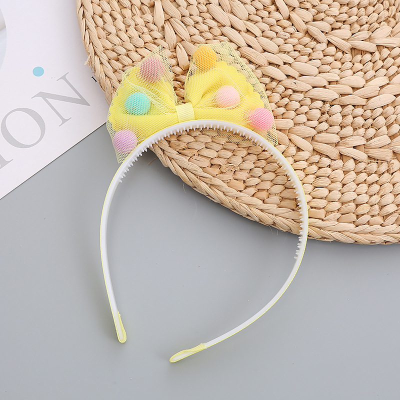 Children's Korean-style Princess Beautiful Mesh Bow Headband Toothed Headbuckle Girl's Headwear Headband Girls' Hair Accessories