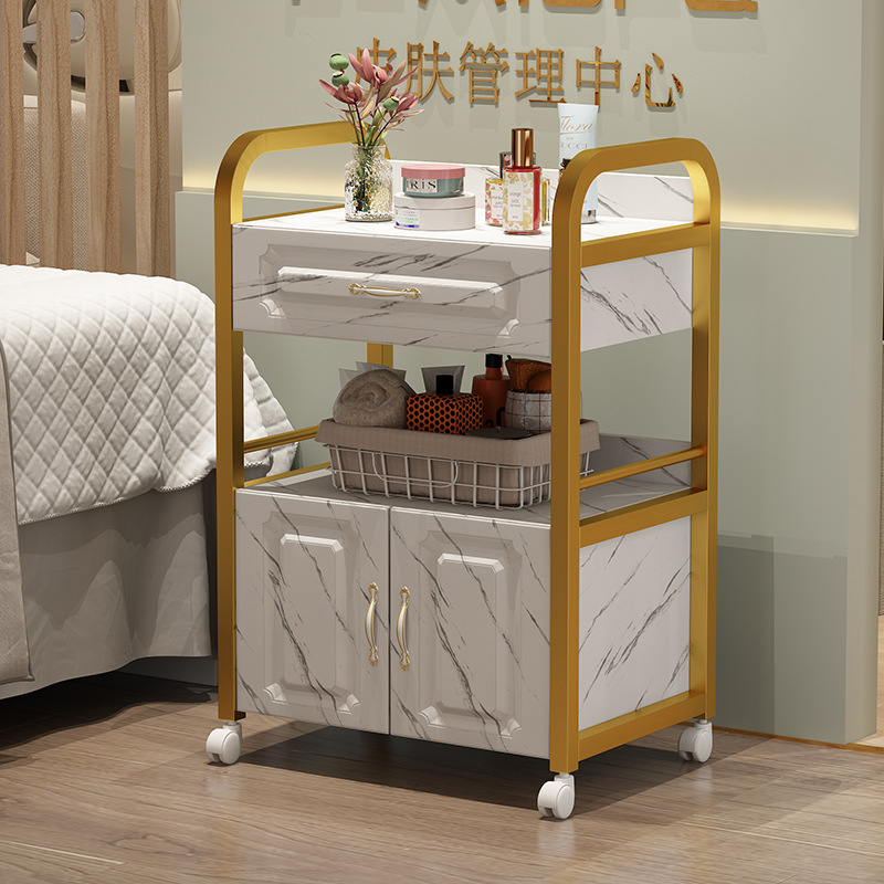 금박 프레임 + 스톤 패턴 서랍 + 스톤 패턴 캐비닛 - 공식 표준 구성 - 50x33x83cm☆☆