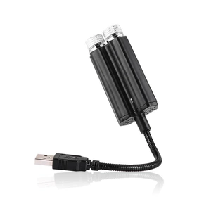 Avtomobil USB ulduz proyeksiyalı atmosfer lazer işığı, dam LED səsli ritm işığı