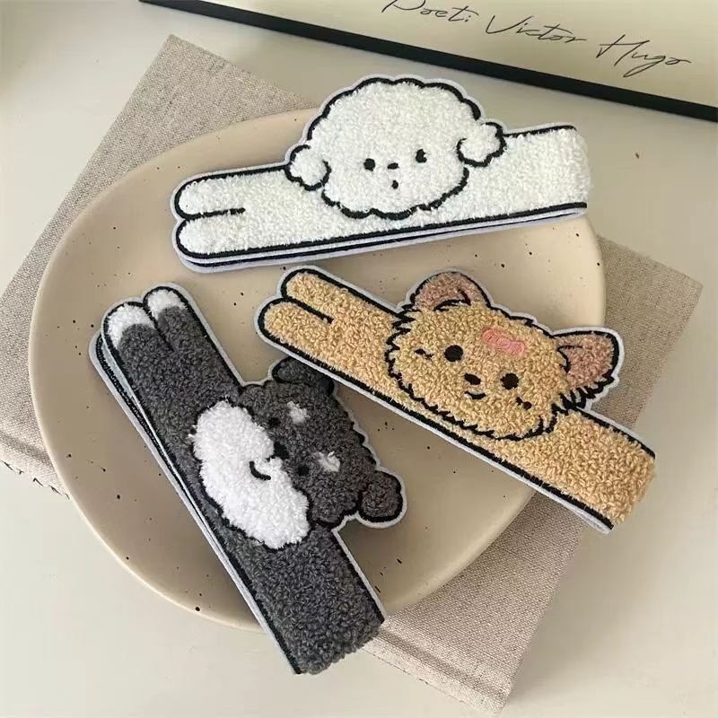 Cute long animal puppy magic tape for sweet girls, ins cartoon style, dual-use for washing face and fixing bangs