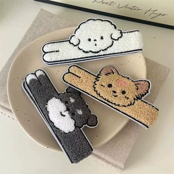 Cute long animal puppy magic tape for sweet girls, ins cartoon style, dual-use for washing face and fixing bangs