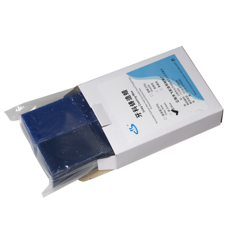 Material dental incrustado cera de fundición de cera bloque de cera verde cera azul 500g material de la dentadura dental ventas directas de la fábrica