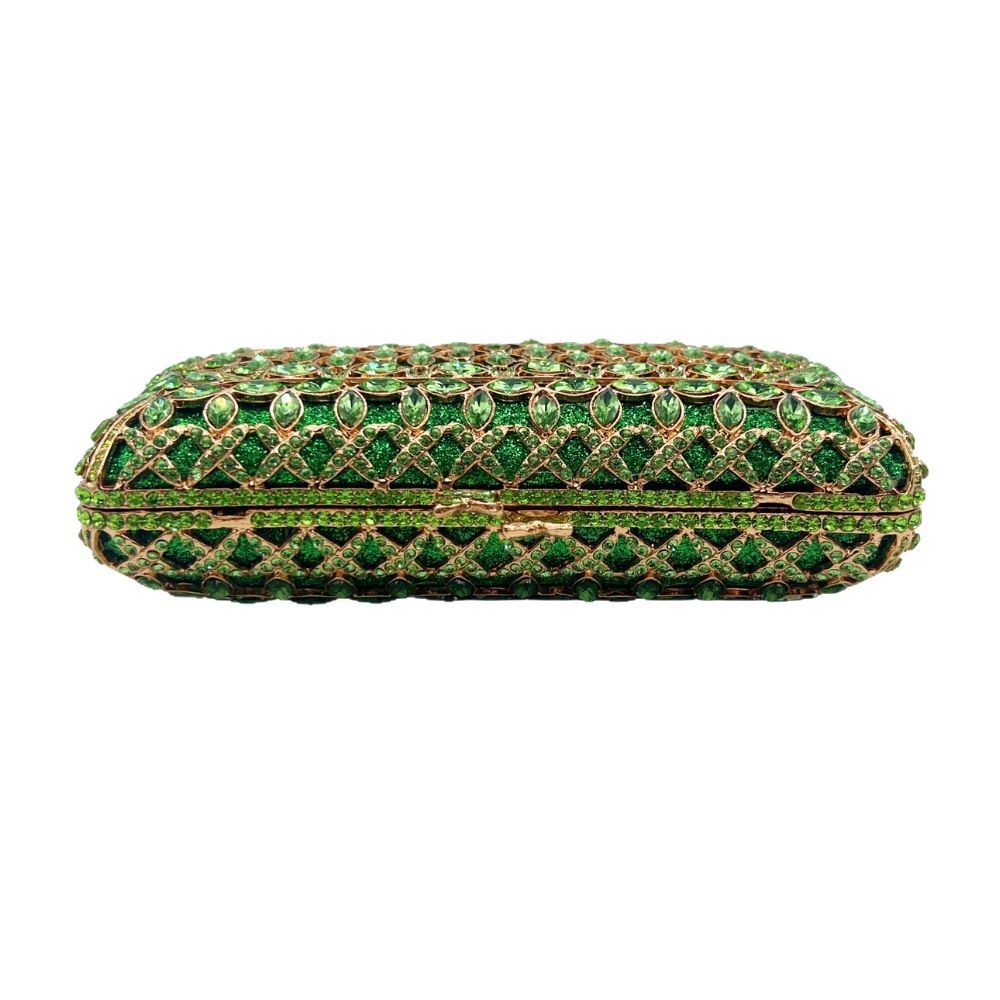 Transfronterizos nuevos peces verdes taladro bolsa de cena bolsas tridimensionales bolsas de taladro europeas y estadounidenses bolsas de mano clutch new