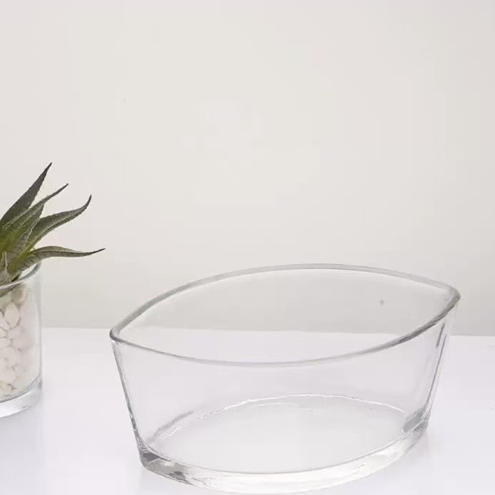 Aromaterapia en forma de barco Vela transparente Vela engrosada Vela Vela vacía Vaso de vidrio Contenedor grande simple Spot