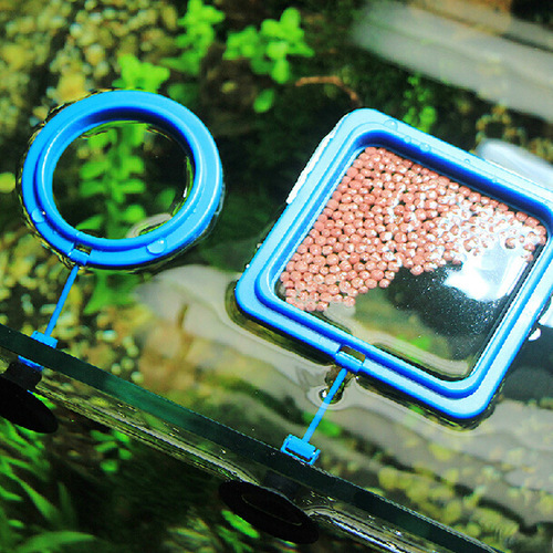 Feeding ring for fish tank, square and round suction cup feeding ring, food ring, floating feeding ring