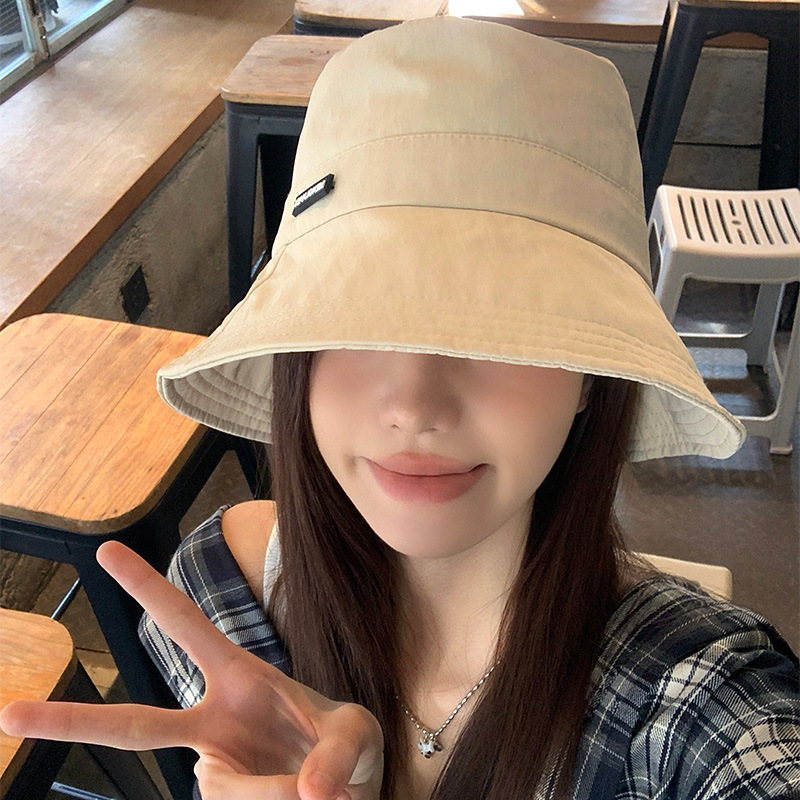 Japón al aire libre secado rápido sombrero de pescador de protección solar para mujeres primavera y verano 2025 nuevo ligero y delgado sombrero plegable de color sólido