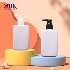 Factory Direct Sales 200ml Square Cream Bottle Pressurized Hand Soap Bottle PCR Plastic Bottle Facial Cleanser Bottle White