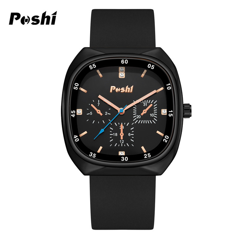 Cross-border Watch hombres y mujeres de moda simple temperamento ins estilo de moda cuadrada cinta de silicona reloj de cuarzo al por mayor