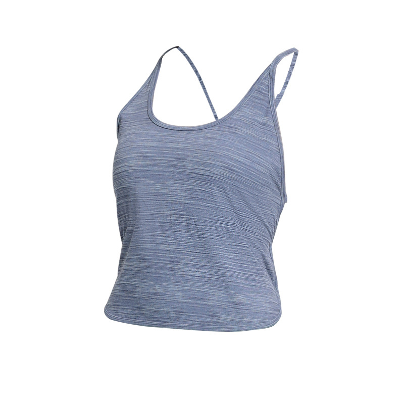 Flujo de visualización interior gradiente yoga chaleco almohadilla en el pecho de las mujeres Correa delgada belleza correa trasera deportes ropa interior correr ropa de entrenamiento verano