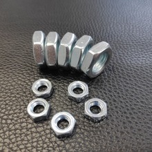 8级蓝白锌 DIN936 细牙 M16 M20 M24 M27 M30 M33 六角头薄螺母