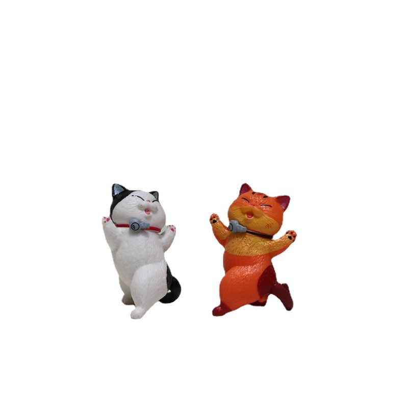 Una variedad de opcional gato coche adornos trenzado gato huevo gato adornos gato creativo regalo muñeca regalo