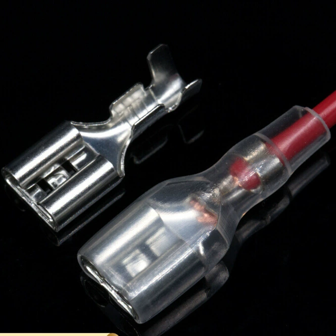 6,3 пружинная клемма, медный разъем, гнездовой разъем, клемма холодного прессования, толщина 6,3 пружины