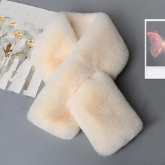 Autumn/Winter Style Faux Rabbit Fur Plush Scarf Solid Color Adult and Children Neck Scarf Unisex Warm Scarf