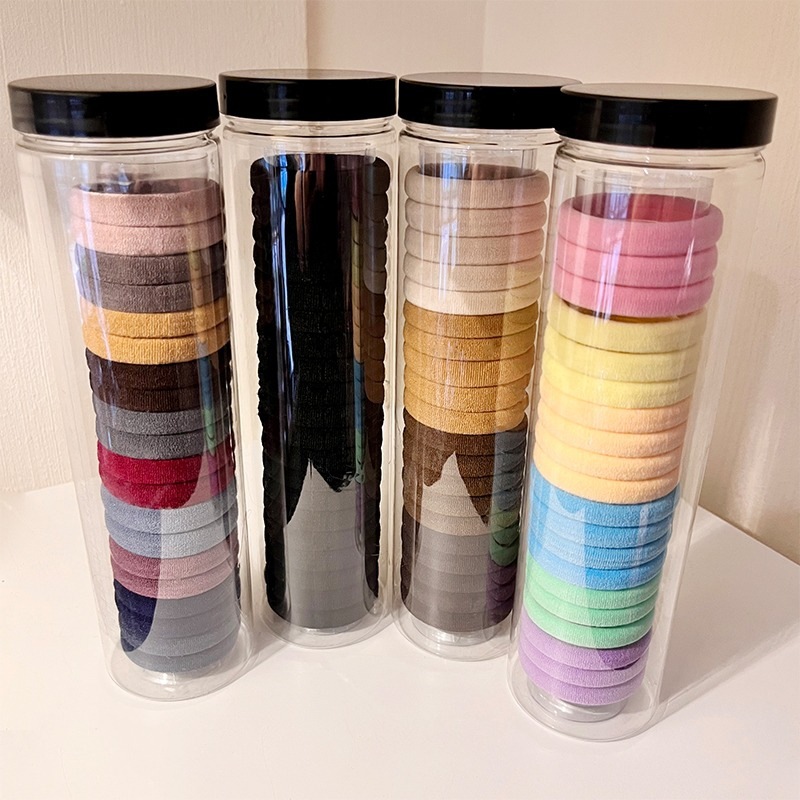 S.A.S. dos latas de cabello para niñas, cabello de alta elasticidad, cabello de cabello duradero, anillo de cabello negro, banda de goma nueva