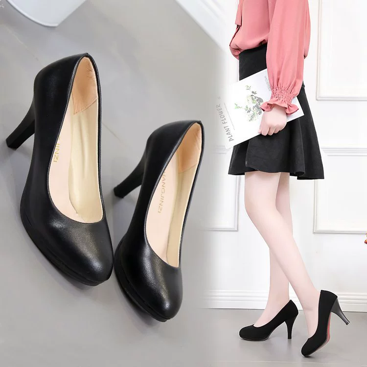 Весенние удобные рабочие туфли, классический костюм, черная обувь для кожаных туфель
