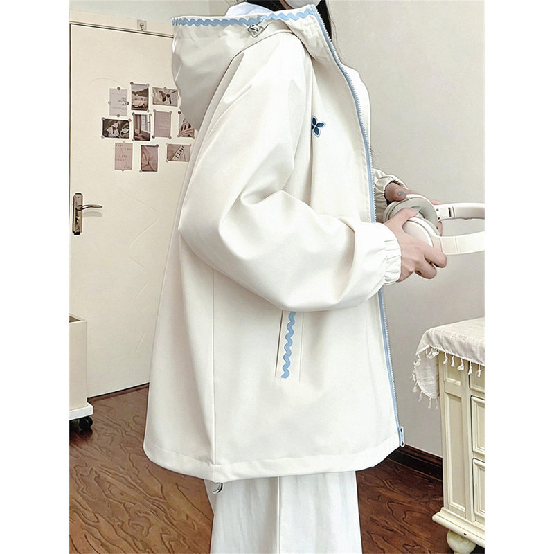 Korean-style casual lightweight jacket for women, new early spring and autumn model, exquisite shell embroidery, waterproof baseball jacket Korean-style casual lightweight jacket for women, new early spring and autumn model, exquisite shell embroidery, waterproof baseball jacket