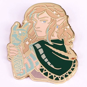 Seldalink metal badge game inspired enamel pin