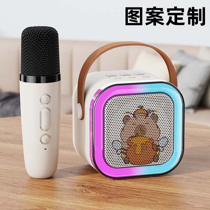 k12蓝牙音响一体机卡拉便携唱歌迷你无线蓝牙蓝牙音响图案定制款|undefined