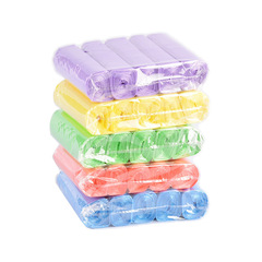 Brand New Thickened Garbage Bags, High-Quality Colorful Dot-Cut Continuous Roll, Disposable Plastic Secure Bags, Wholesale 5 Rolls