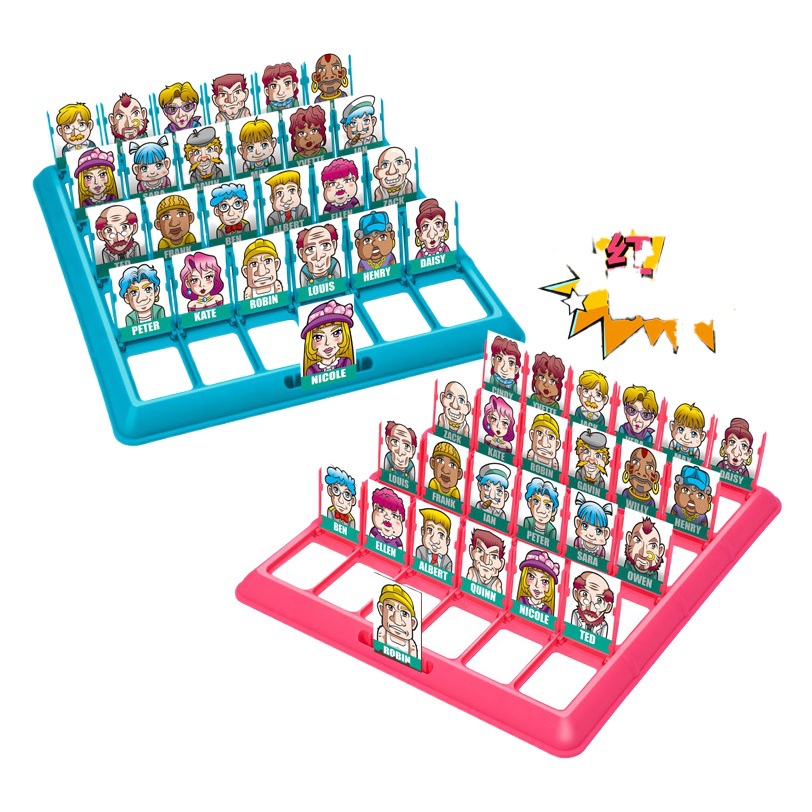 Adivina quién soy juego de mesa Adivina el personaje que es tablero doble juego de batalla interacción entre padres e hijos juguetes educativos