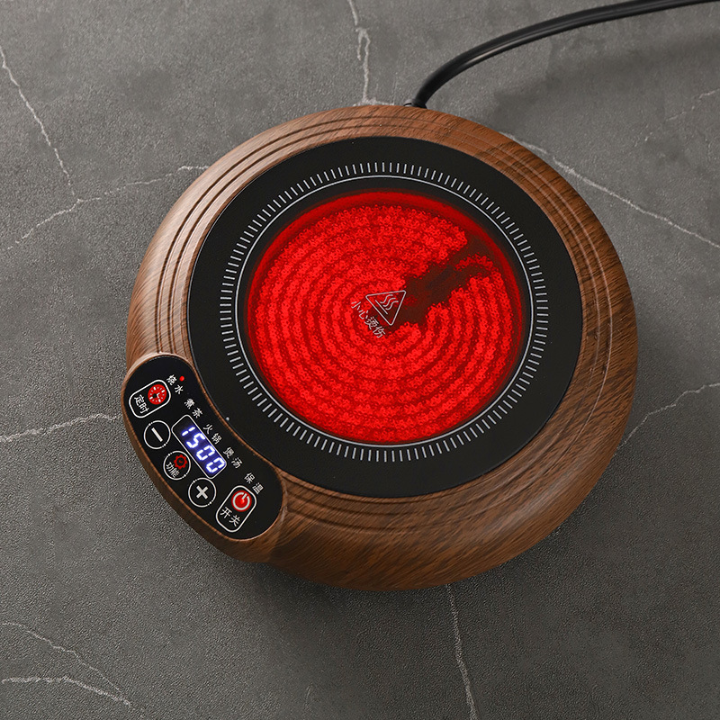 Small Electric Ceramic Stove Tea Stove for Home and Office, Multifunctional Mini Glass Kettle for Boiling Water and Making Tea with Timer and Heat Preservation