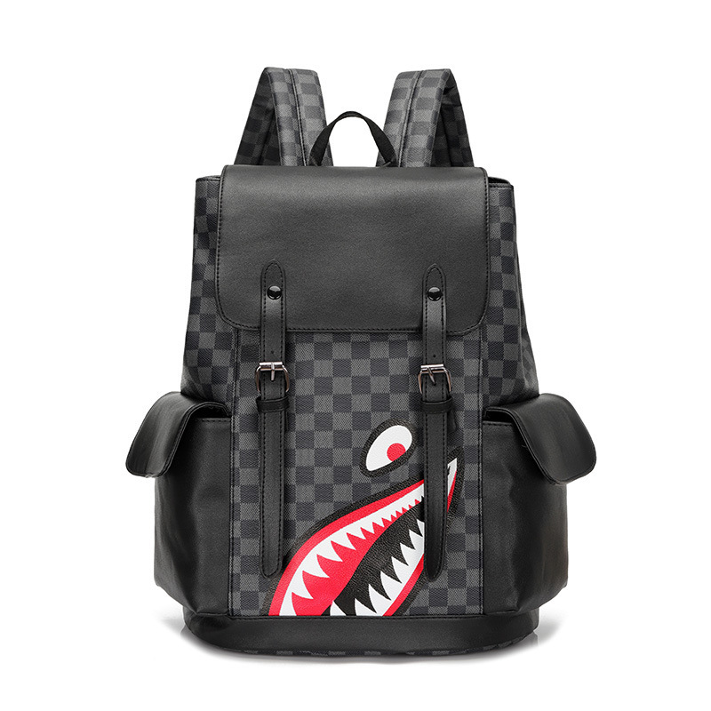 Mochila de hombre presbiteriana de la marca de moda nueva mochila de cuero suave bolsa de computadora de negocios informal de gran capacidad mochila simple hombre