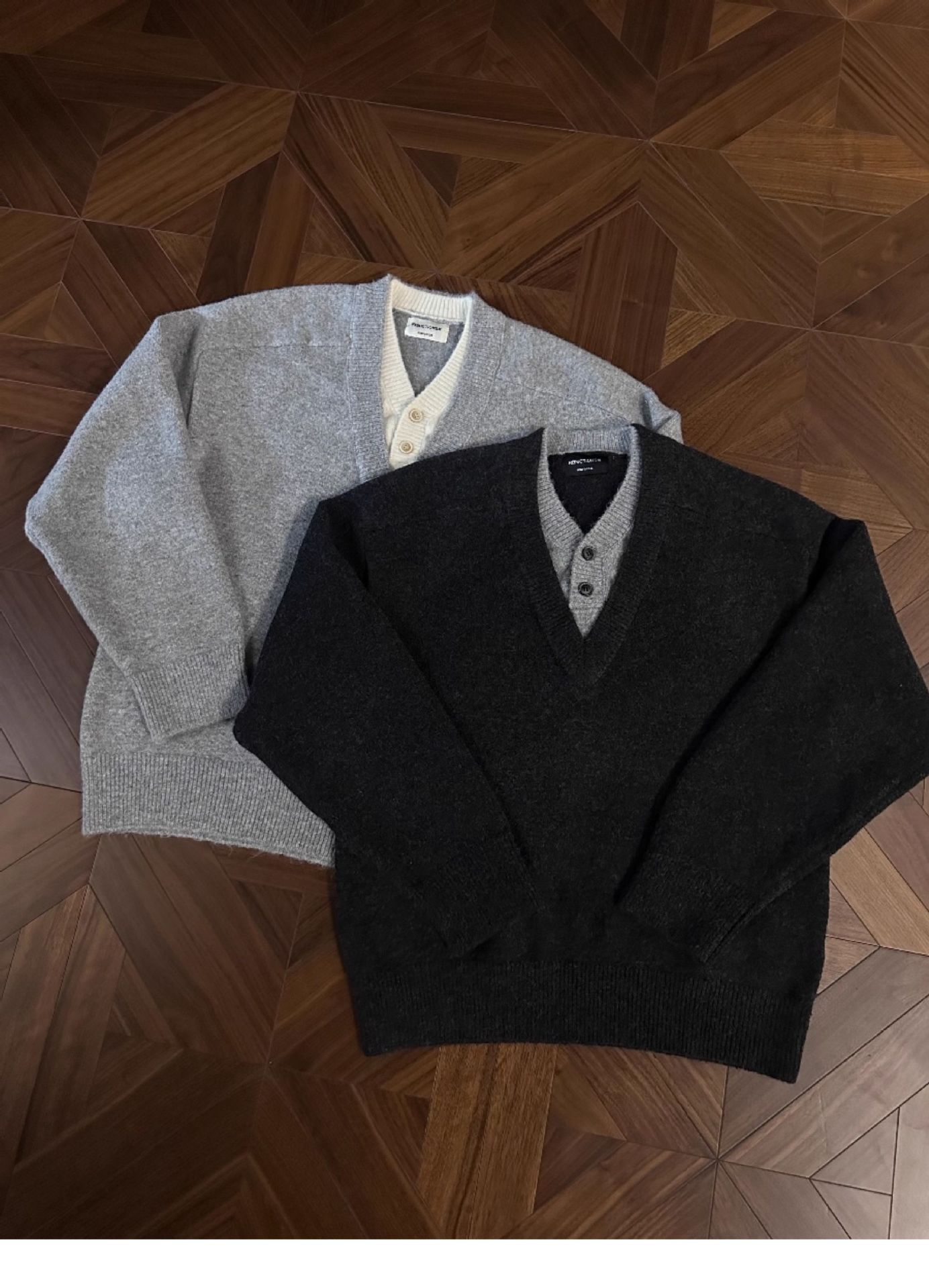Herren V-ausschnitt Strickpullover Im Retro Preppy Stil Für Winter_voghion.com
