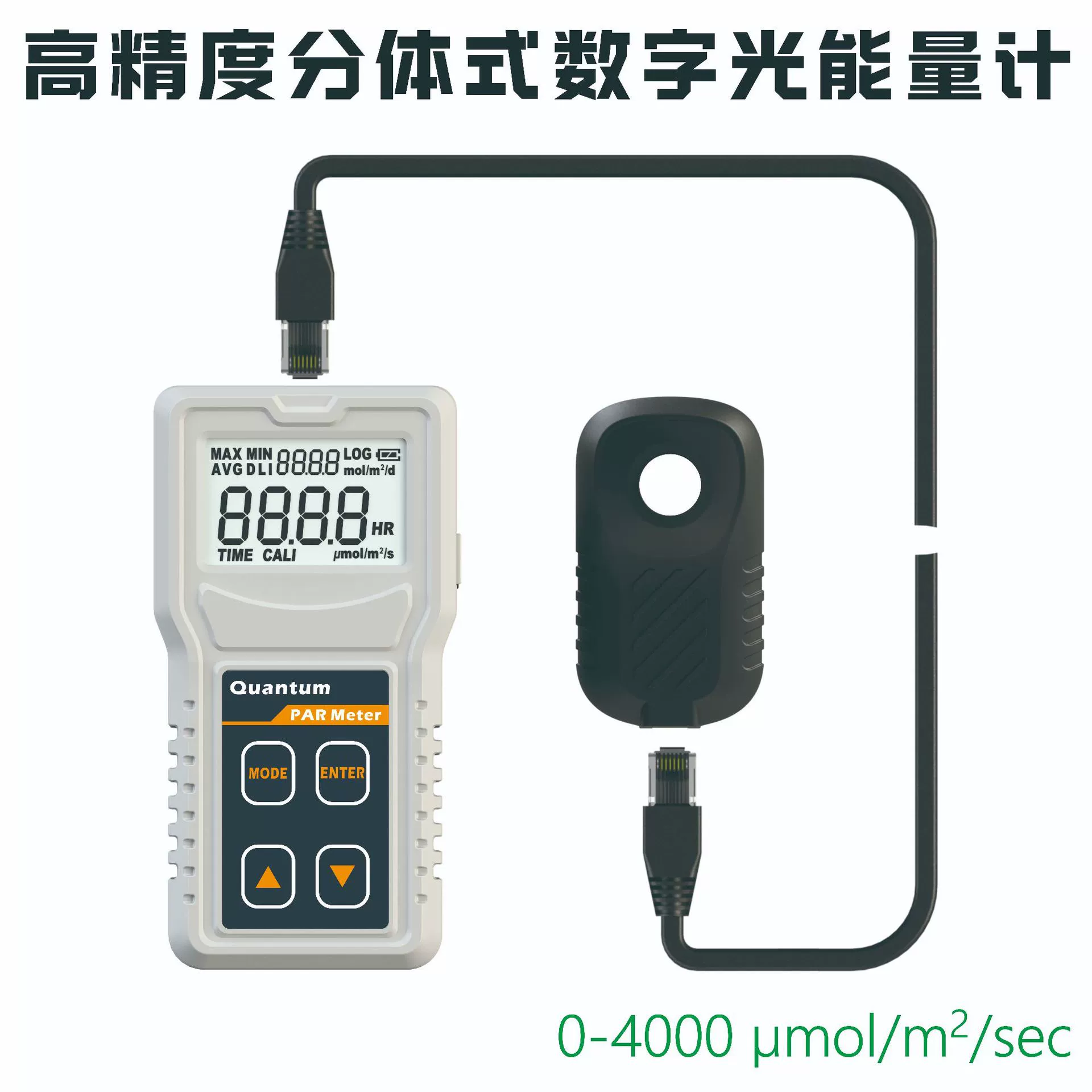 Цифровой спектрометр-измеритель освещенности раздельного типа для теплиц и гидропоники, высокоточный тестер интенсивности света