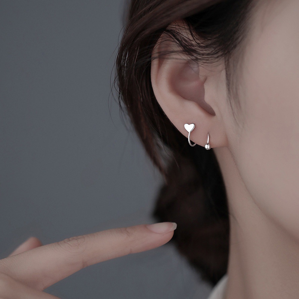 8g Weight Ear Studs Classification 1 Pair Quantity 1 Pair Simple Style Star Heart Shape Plating Stainless Steel Ear Studs