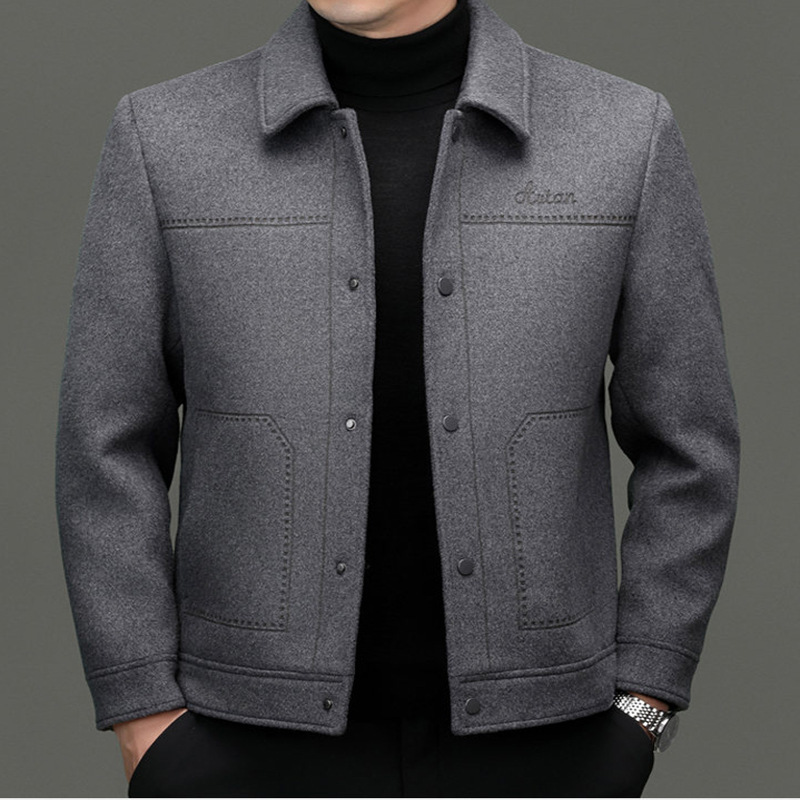 Men's double-sided woolen coat for autumn and winter, short style with detachable down lining, versatile woolen coat Men's double-sided woolen coat for autumn and winter, short style with detachable down lining, versatile woolen coat
