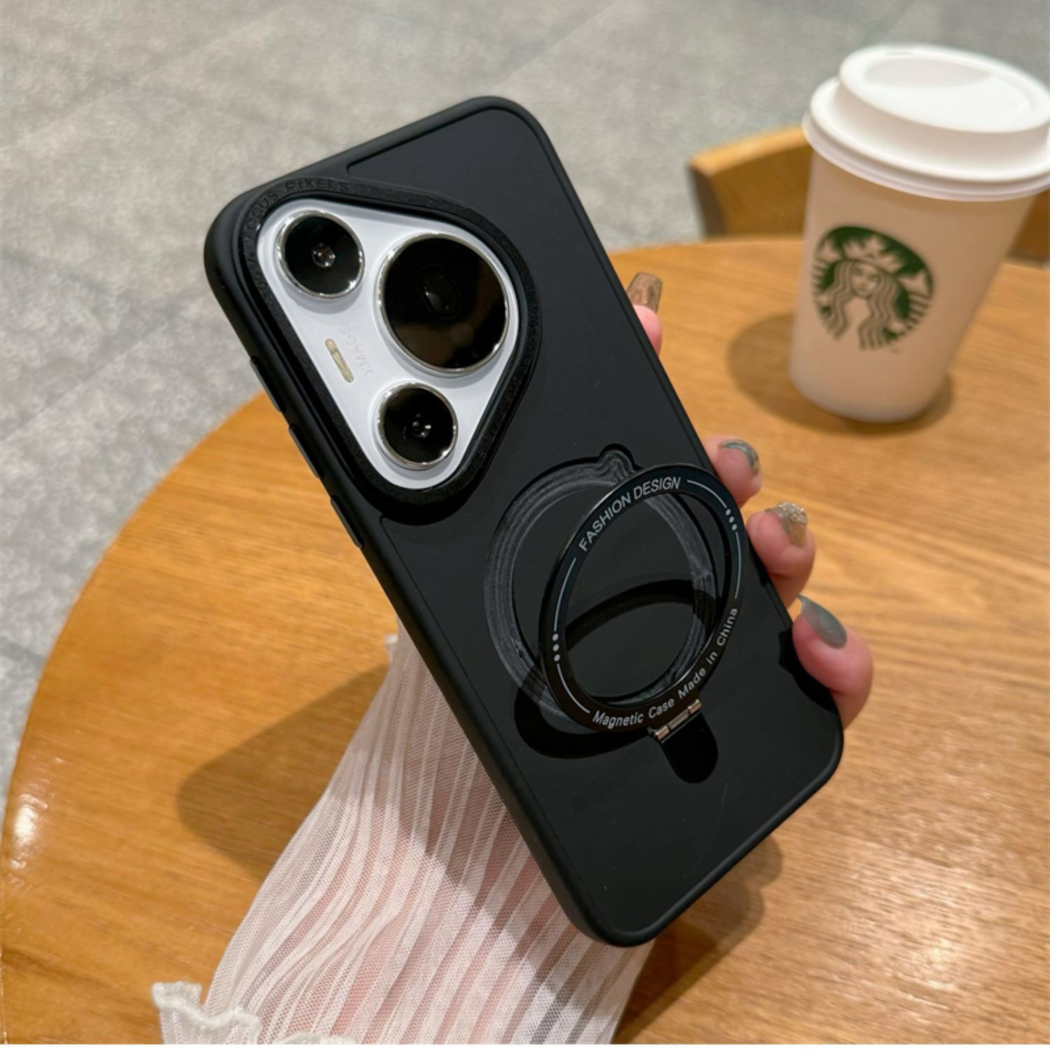 El soporte de sensación premium es adecuado para la carcasa del teléfono móvil Huawei Pura70pro magnetismo nuevo pura70ultra pareja 60Pr