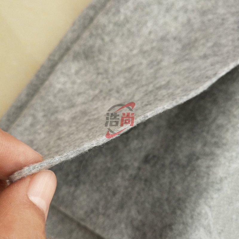 灰色毛毡1-1.5mm抱枕用柔软密实不织布烫平绣花无纺布彩色针刺棉