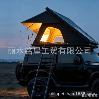 Outdoor Tent Triangle Tent Aluminum Avtomobil dam çadırları - black-aluminum-alloy-triangle-with-light-22714228cm-80kg