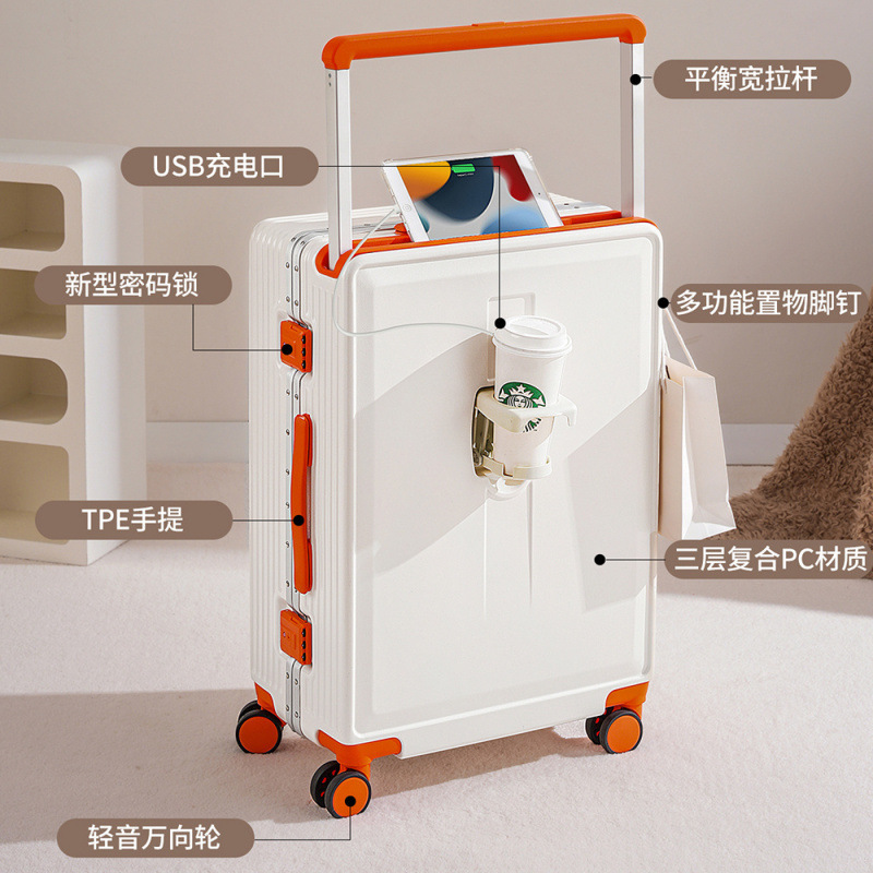 New 2025 Trolley Case Ins Wide Trolley Password Box Small Suitcase Large Capacity Travel Boarding Case