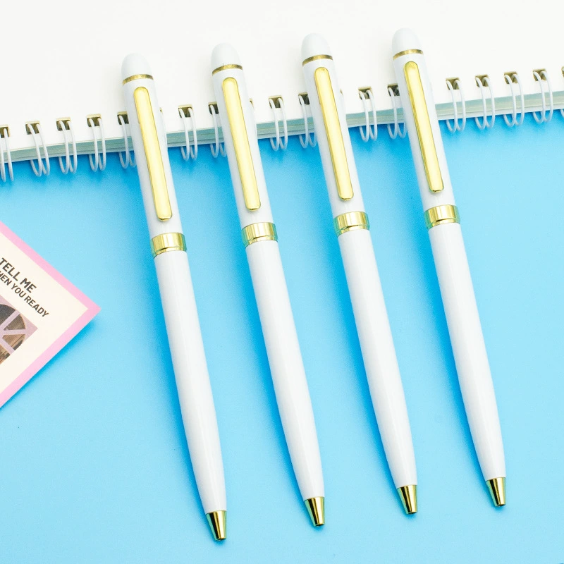 Металлическая ручка на масляной основе для бизнеса, межсональная ручка для отеля, рекламный подарок, вращающаяся ручка, экспорт, экспорт, логотип для печати