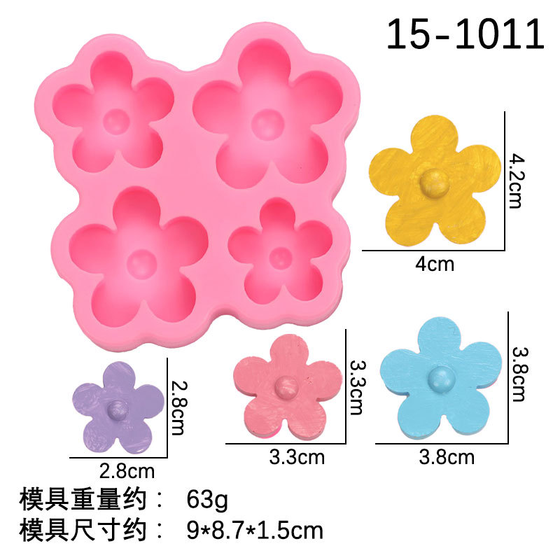 Fondant tamaño flor silicona molde jalea pudín chocolate DIY epoxi arcilla suave molde de silicona decorativa