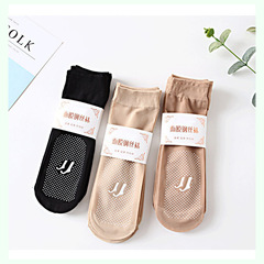 Summer Non-Slip Silicone Socks for Women, Thin Transparent Mid-Calf Women's Short Socks, Anti-Pick and Foot Massage Socks Batch