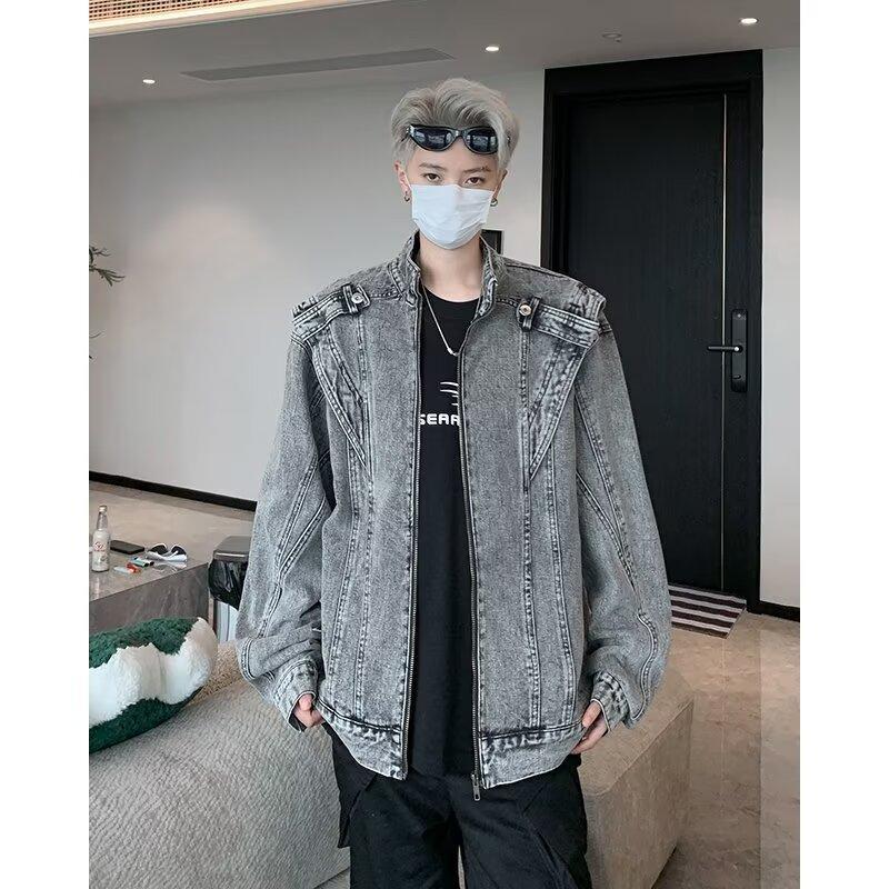 2024 Spring Autumn Cool Men Ins High Street Brand Harajuku Style Korean Version Trendy Loose Jacket_mkmklike.com