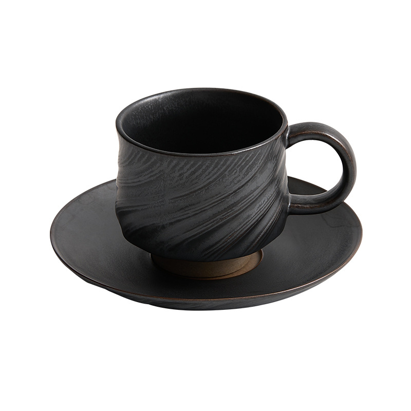 Ins sombra taza de café pequeña taza de cerámica exquisita set de taza de arte japonesa retrógrada hecha a mano taza de té de la tarde