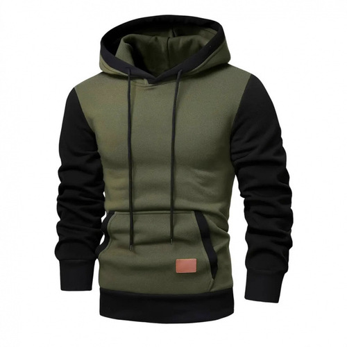 Men's Autumn Exclusive Colorblock Loose Casual Streetwear Hoodie Sweatshirt for Men