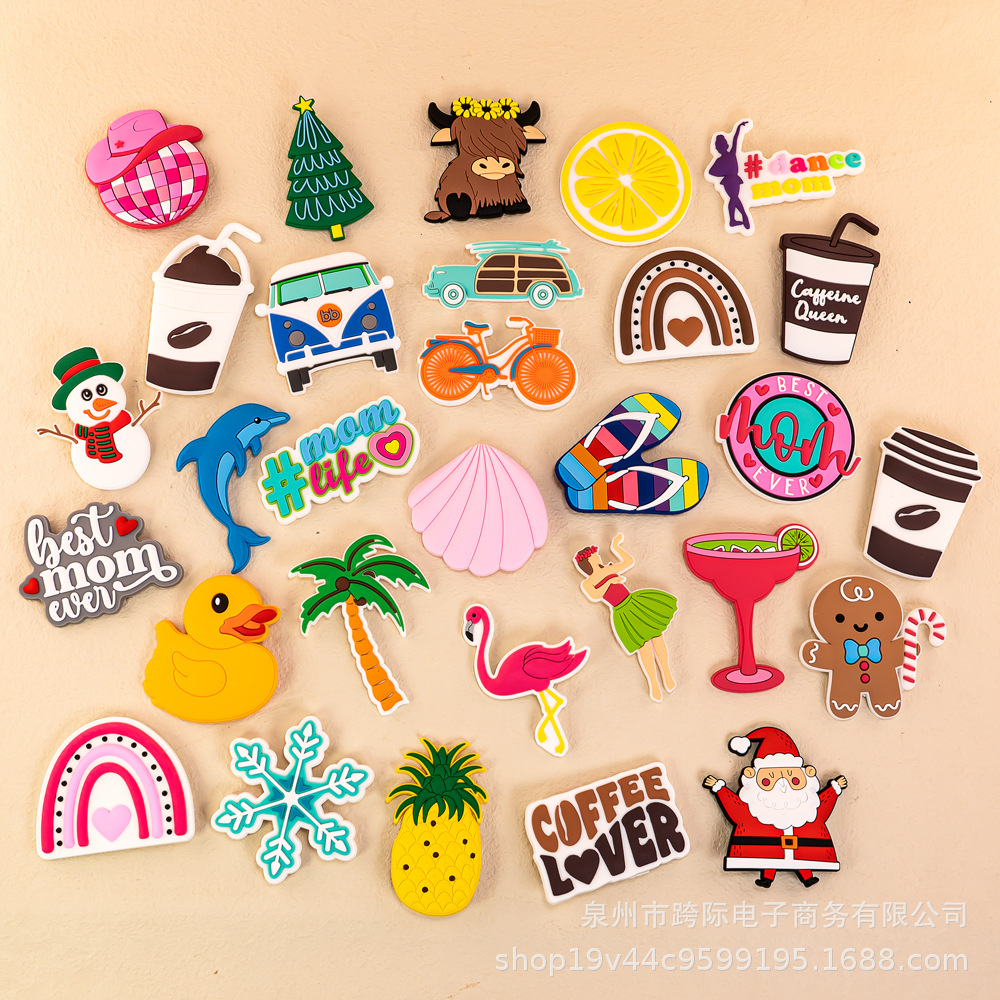 Bolsa de playa EVA colgante bogg bolsa agujero bolsa accesorios navideños flores botones extraíbles botones de flores accesorios DIY